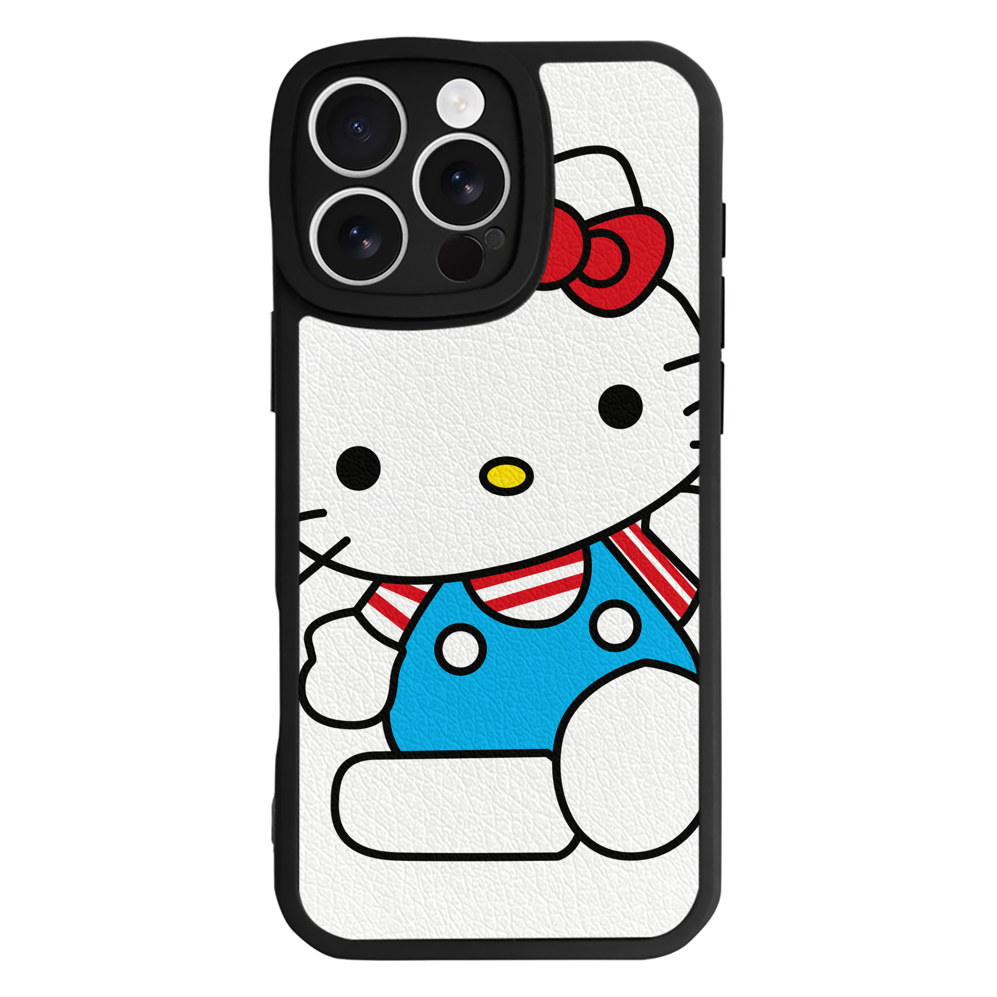 （画像用） Hello Kitty ハローキティ 【iPhone 16シリーズ対応】シリコンスマホケース（レザー調） 材質：シリコン